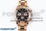 Daytona 116505 QF 1:1 Best Edition Black/RG Dial on RG Bracelet SH4130 V3 (Gain Weight)