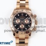 Daytona 116505 QF 1:1 Best Edition Black/RG Dial on RG Bracelet SH4130 V3 (Gain Weight)