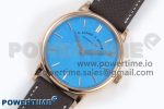 Saxonia Thin RG F8F Edition Tiffany Blue Dial on Brown Leather Strap A23J - Image 2