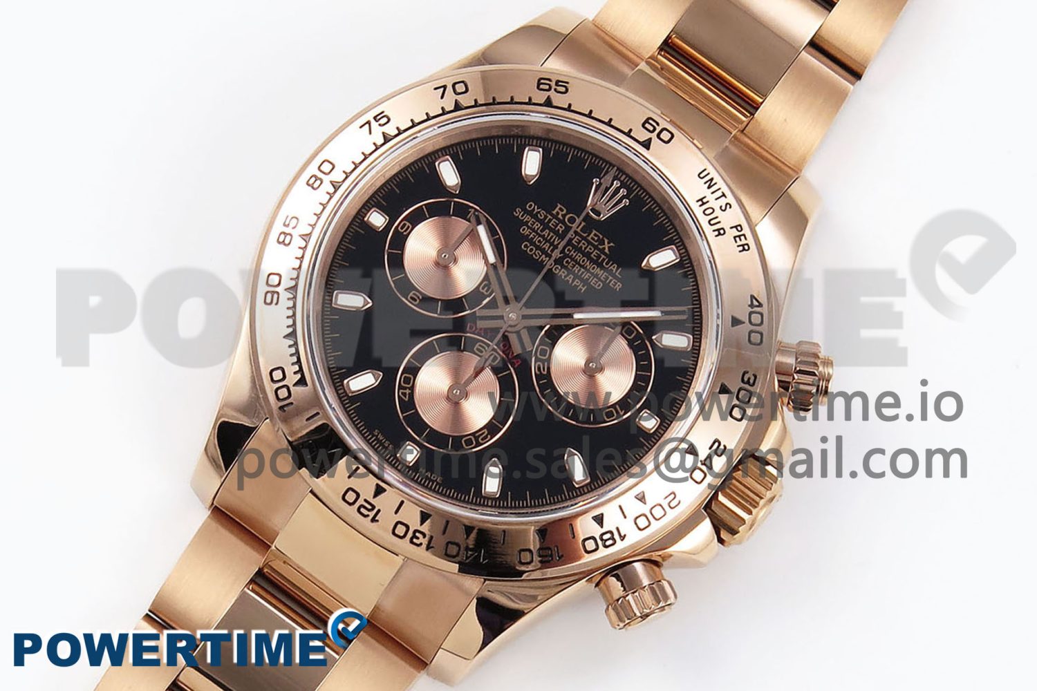 Daytona 116505 QF 1:1 Best Edition Black/RG Dial on RG Bracelet SH4130 V3 (Gain Weight) - Image 2