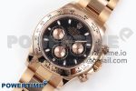 Daytona 116505 QF 1:1 Best Edition Black/RG Dial on RG Bracelet SH4130 V3 (Gain Weight) - Image 2