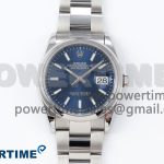 DateJust 36 SS 126200 VSF 1:1 Best Edition 904L Steel Blue Dial on Oyster Bracelet VS3235