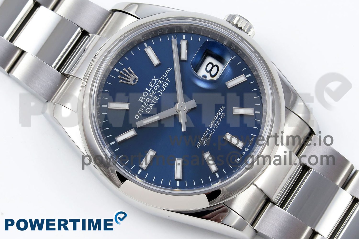 DateJust 36 SS 126200 VSF 1:1 Best Edition 904L Steel Blue Dial on Oyster Bracelet VS3235 - Image 3