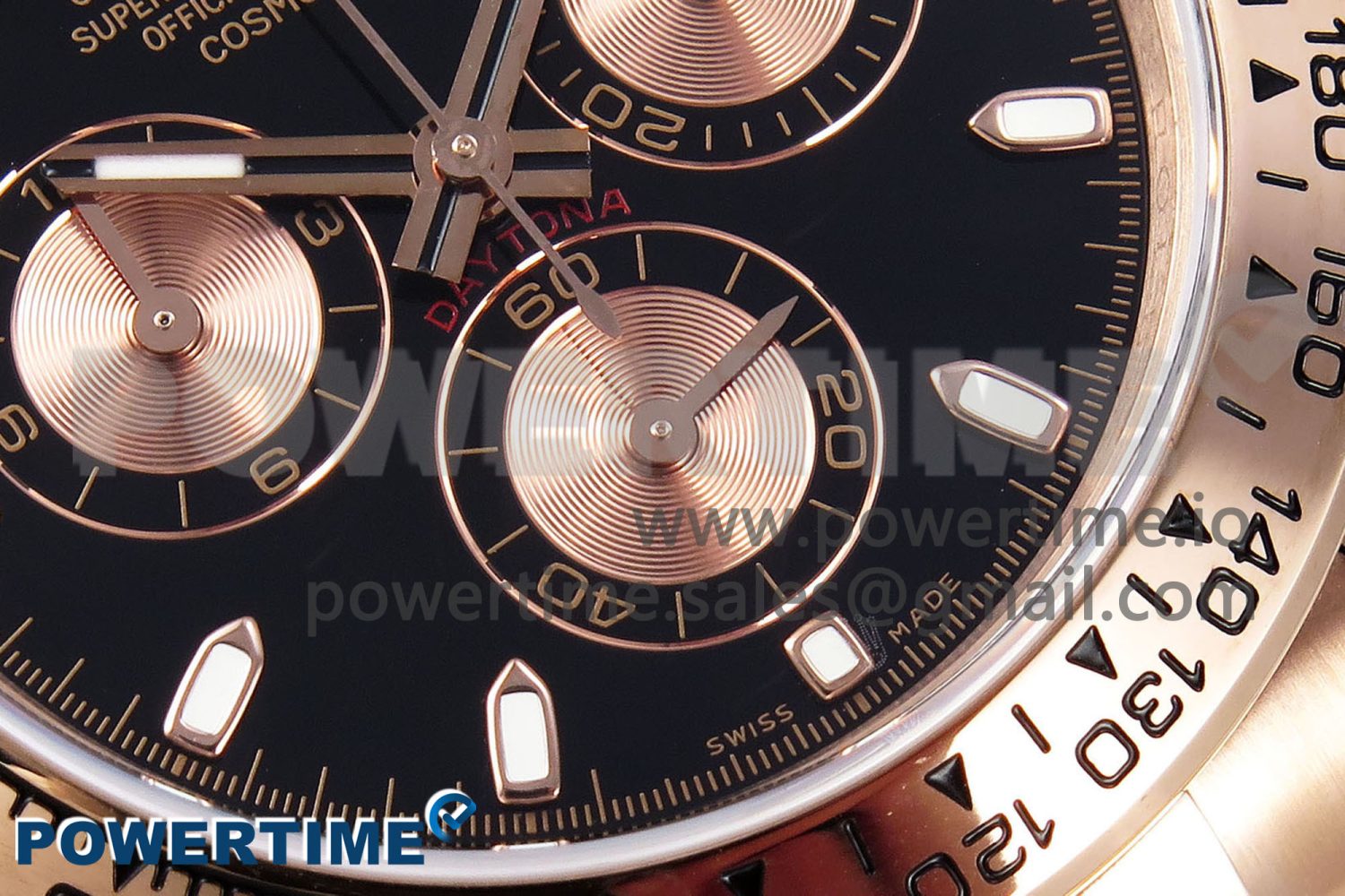 Daytona 116505 QF 1:1 Best Edition Black/RG Dial on RG Bracelet SH4130 V3 (Gain Weight) - Image 5