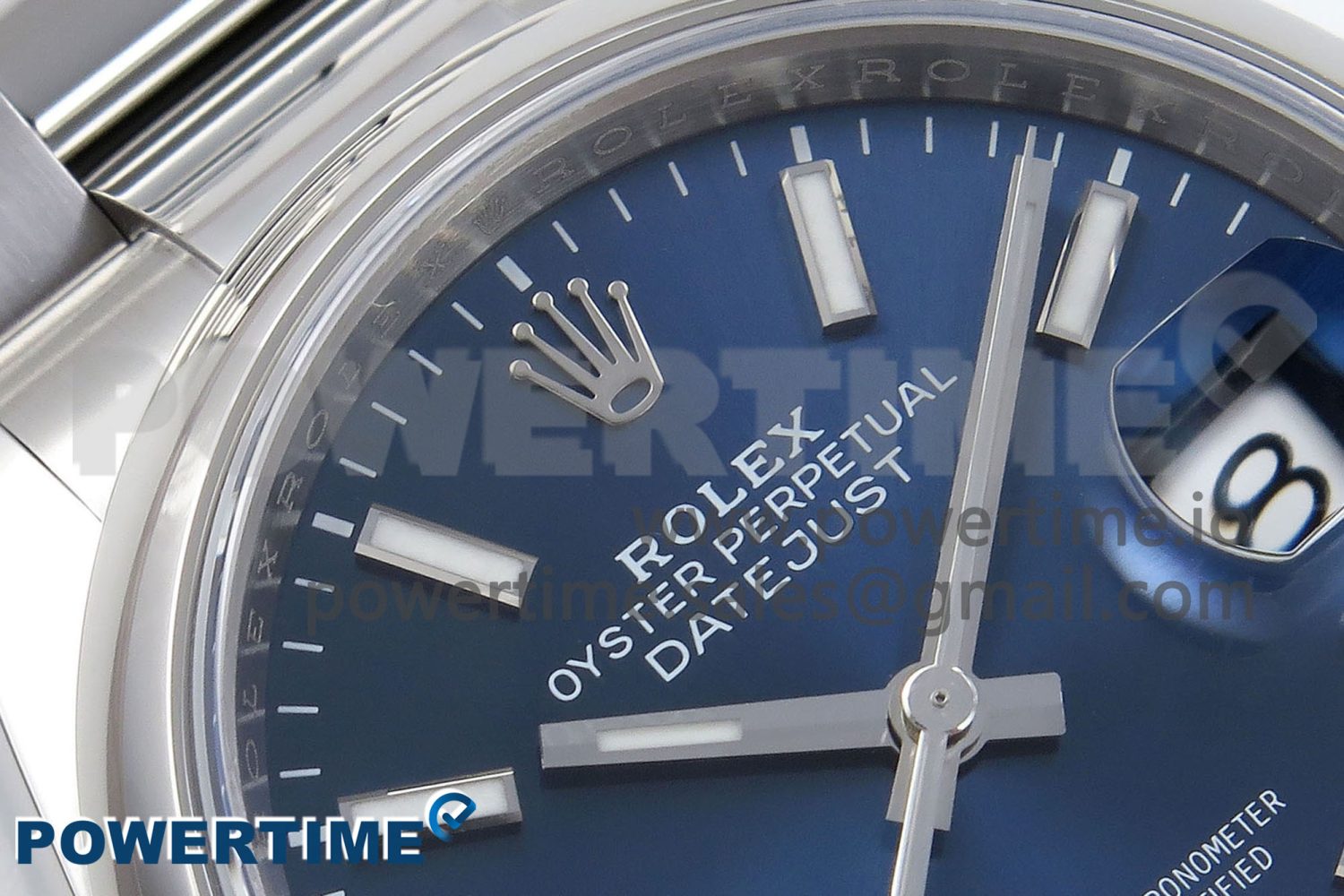 DateJust 36 SS 126200 VSF 1:1 Best Edition 904L Steel Blue Dial on Oyster Bracelet VS3235 - Image 4