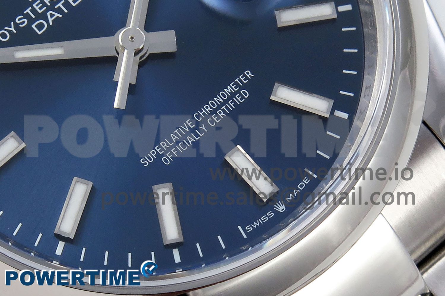 DateJust 36 SS 126200 VSF 1:1 Best Edition 904L Steel Blue Dial on Oyster Bracelet VS3235 - Image 5