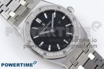 Lady Royal Oak 33mm 67651 Diamonds SS ZF 1:1 Best Edition Black Textured Dial on SS Bracelet RONDA Quartz - Image 3