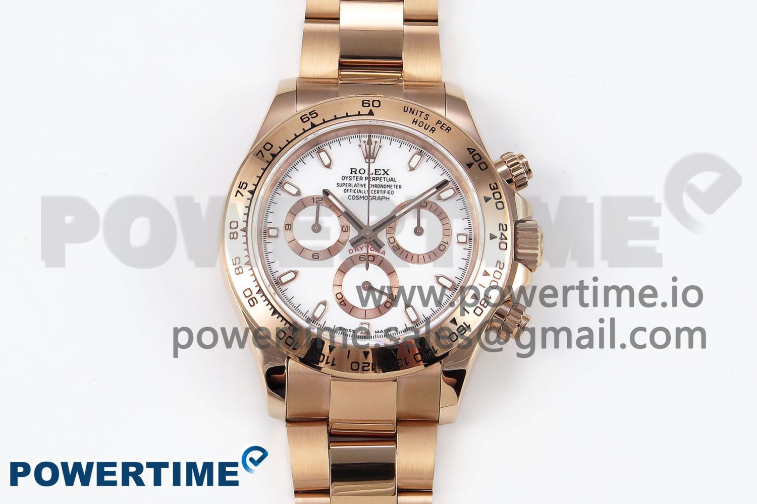 Daytona 116505 QF 1:1 Best Edition White Dial on RG Bracelet SH4130 V3 (Gain Weight) - Image 1