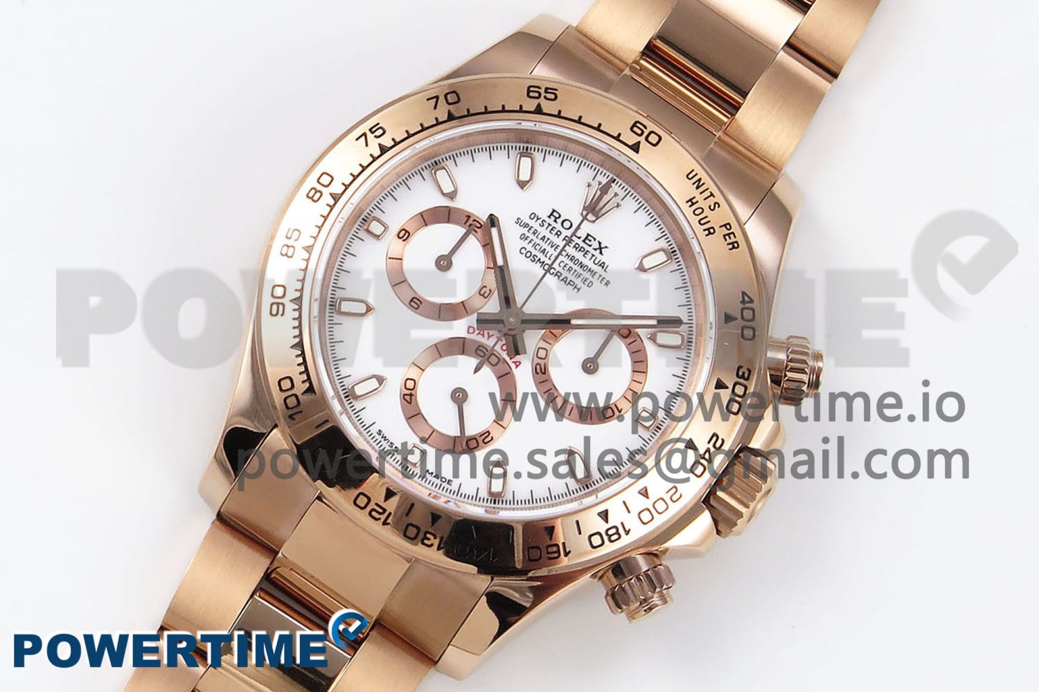 Daytona 116505 QF 1:1 Best Edition White Dial on RG Bracelet SH4130 V3 (Gain Weight) - Image 2