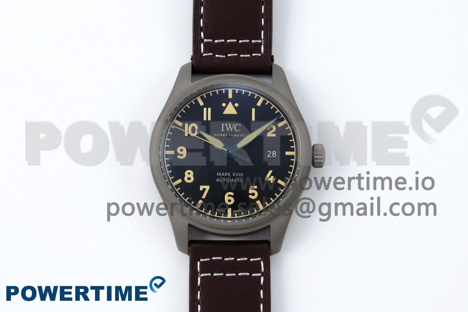 Pilot Mark XVIII Titanium BLSF 1:1 Best Edition Black Dial on Brown Leather Strap MIYOTA 9015 - Image 1