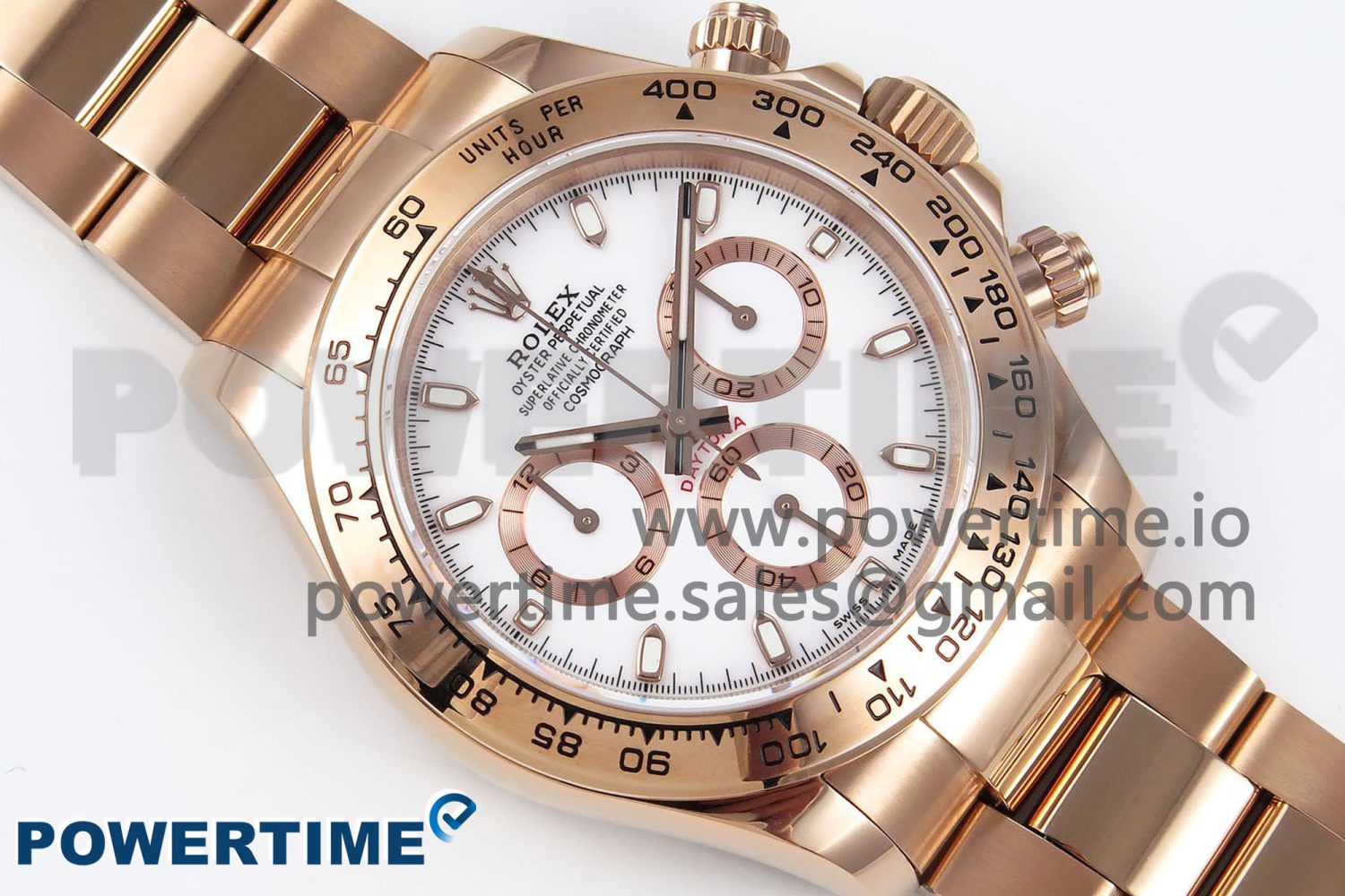 Daytona 116505 QF 1:1 Best Edition White Dial on RG Bracelet SH4130 V3 (Gain Weight) - Image 3