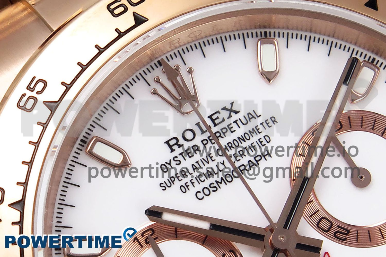 Daytona 116505 QF 1:1 Best Edition White Dial on RG Bracelet SH4130 V3 (Gain Weight) - Image 4