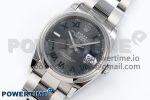 DateJust 36 SS 126200 VSF 1:1 Best Edition 904L Steel Gray Dial Green Roman on Oyster Bracelet VS3235 - Image 2
