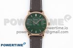 Saxonia Thin RG F8F Edition Green Dial on Brown Leather Strap A23J