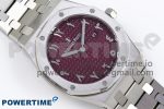 Lady Royal Oak 33mm 67651 SS ZF 1:1 Best Edition Purple Red Textured Dial on SS Bracelet RONDA Quartz - Image 3