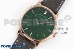 Saxonia Thin RG F8F Edition Green Dial on Brown Leather Strap A23J - Image 2