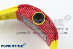 RM035 Red Carbon SONIC Best Edition Skeleton Dial on Yellow Rubber Strap Clone RMUL2 - Image 6
