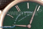 Saxonia Thin RG F8F Edition Green Dial on Brown Leather Strap A23J - Image 4