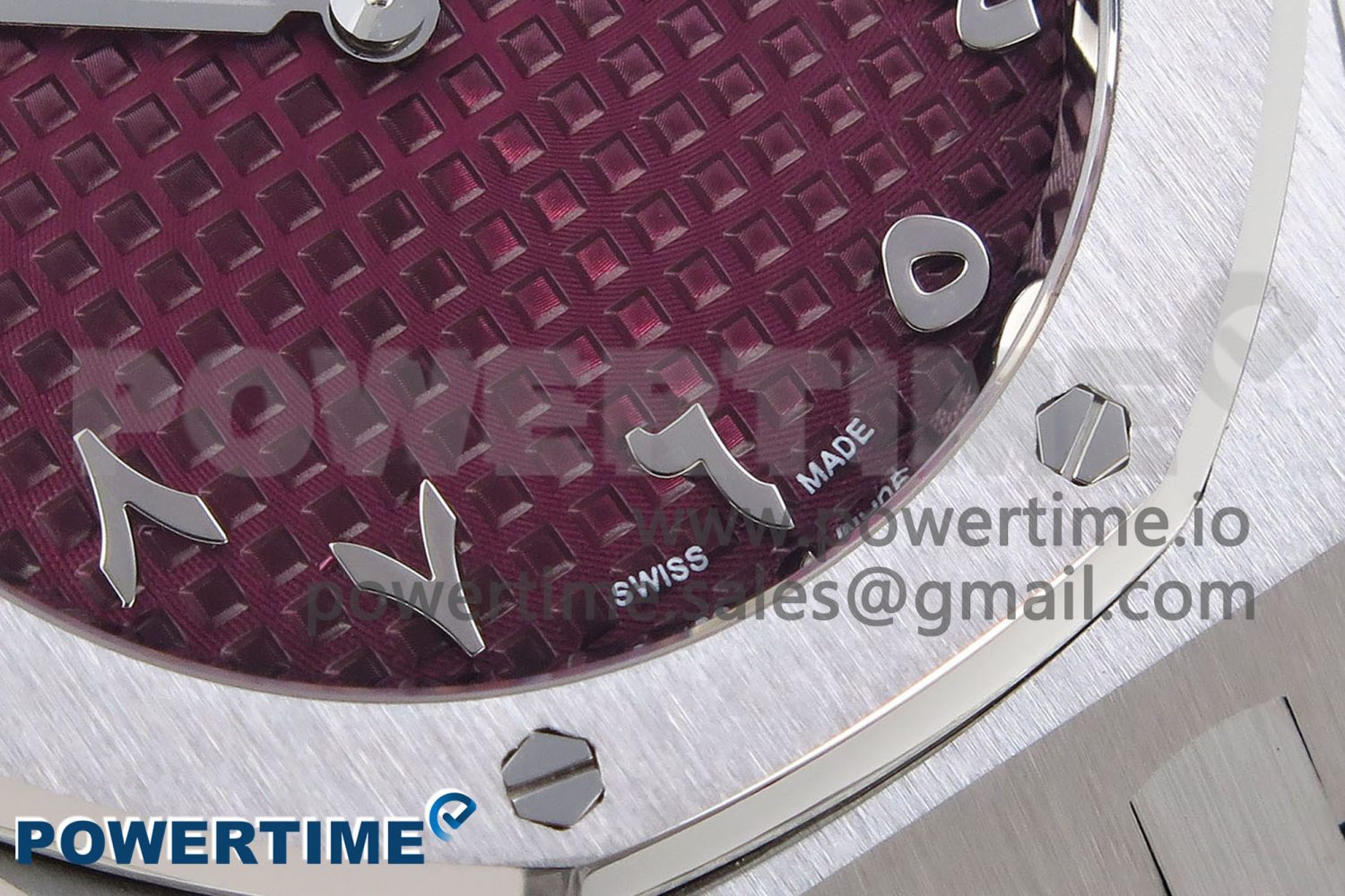 Lady Royal Oak 33mm 67651 SS ZF 1:1 Best Edition Purple Red Textured Dial on SS Bracelet RONDA Quartz - Image 5