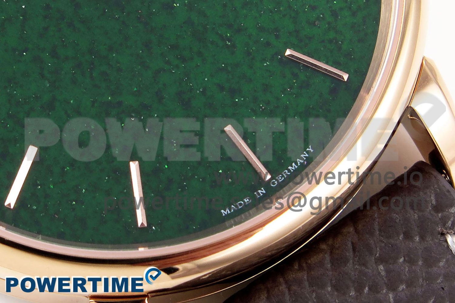 Saxonia Thin RG F8F Edition Green Dial on Brown Leather Strap A23J - Image 5
