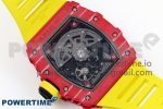 RM035 Red Carbon SONIC Best Edition Skeleton Dial on Yellow Rubber Strap Clone RMUL2 - Image 8