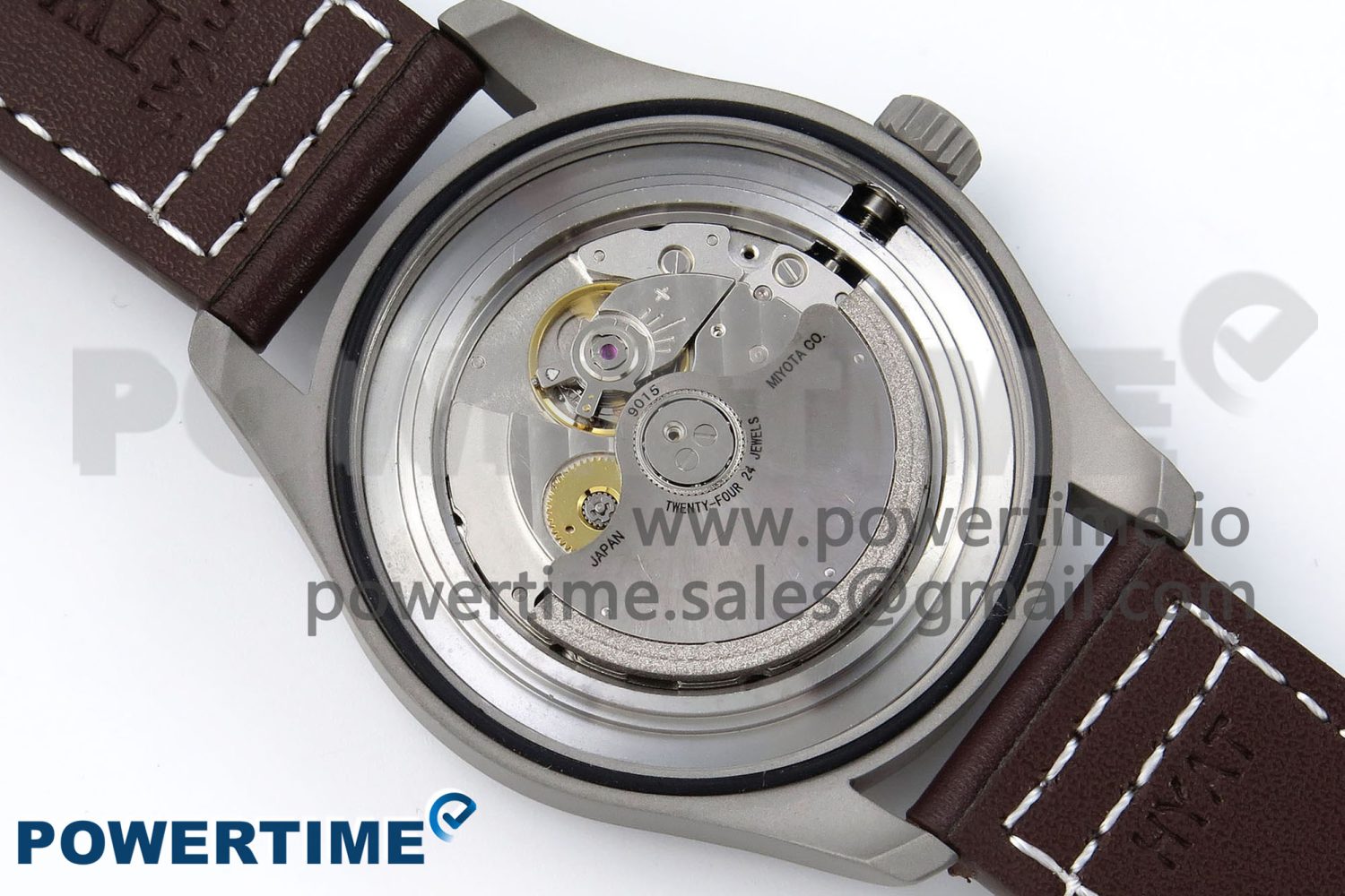 Pilot Mark XVIII Titanium BLSF 1:1 Best Edition Black Dial on Brown Leather Strap MIYOTA 9015 - Image 9