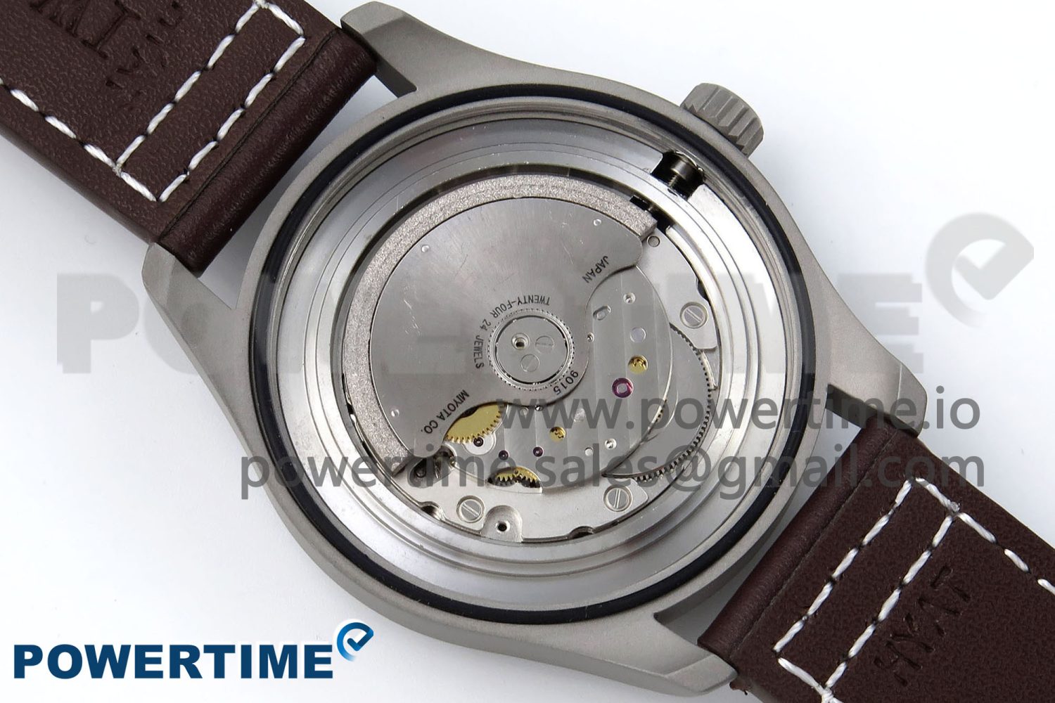 Pilot Mark XVIII Titanium BLSF 1:1 Best Edition Black Dial on Brown Leather Strap MIYOTA 9015 - Image 10
