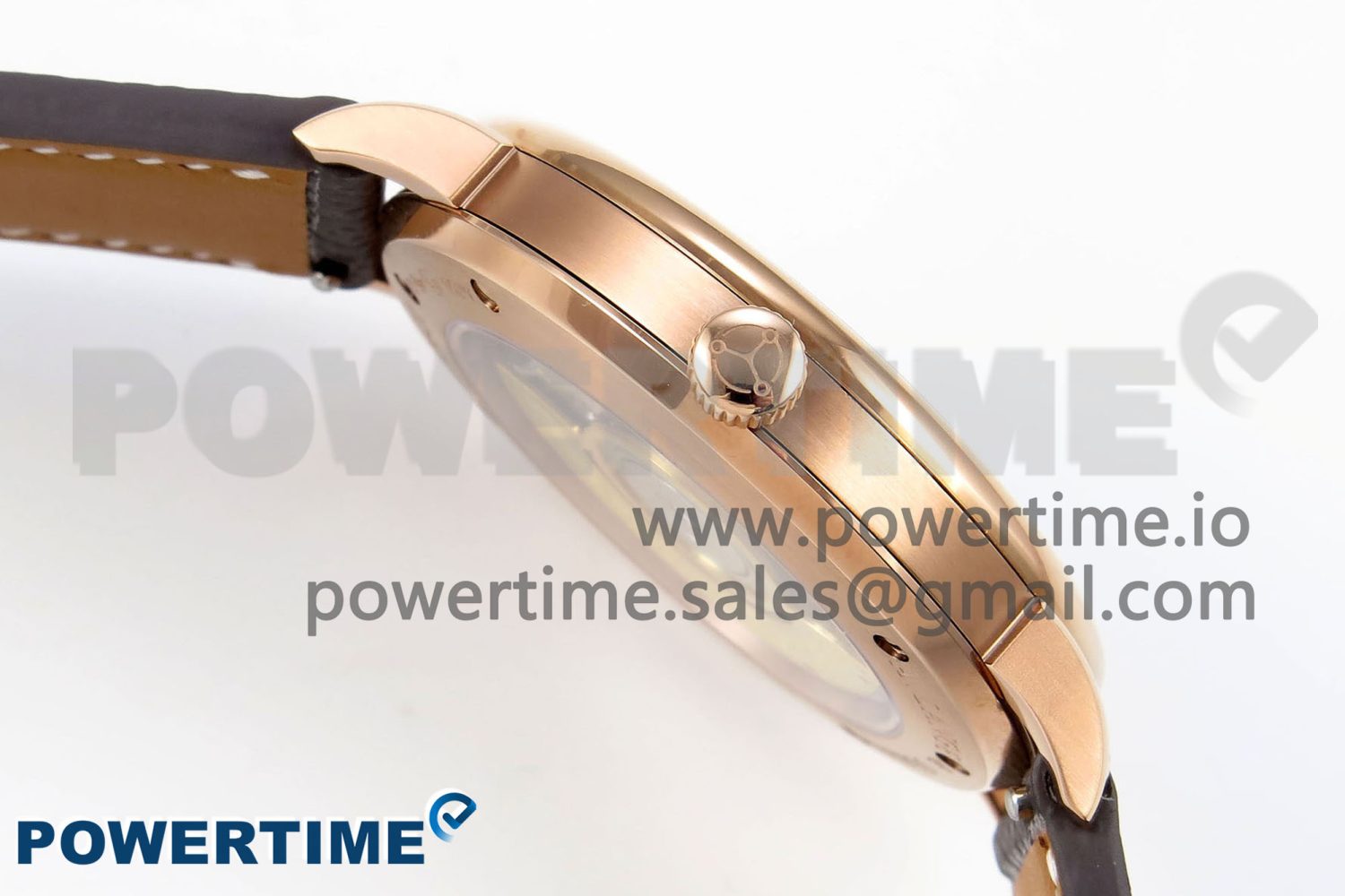 Saxonia Thin RG F8F Edition Green Dial on Brown Leather Strap A23J - Image 6
