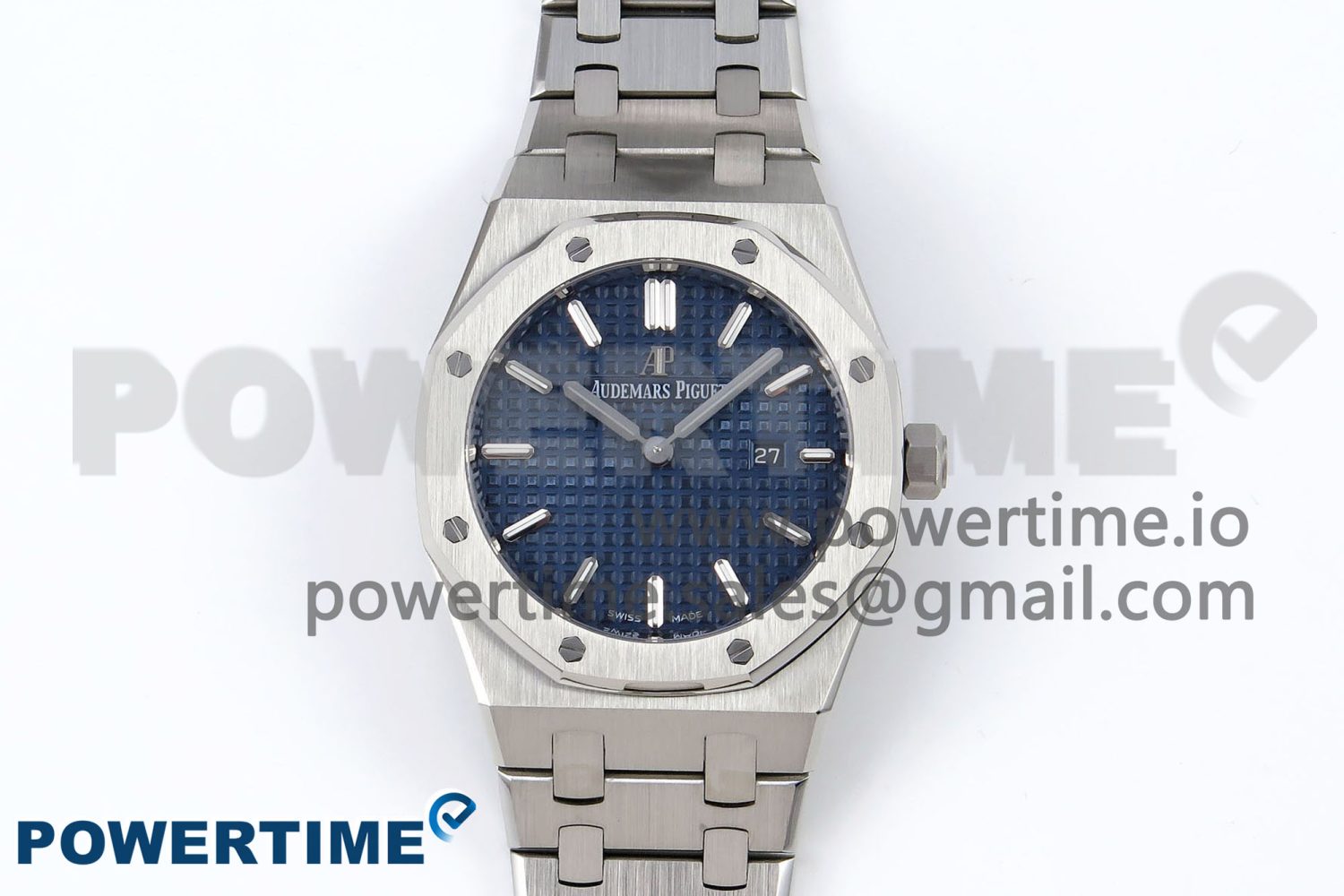 Lady Royal Oak 33mm 67651 SS ZF 1:1 Best Edition Blue Textured Dial on SS Bracelet RONDA Quartz - Image 1