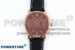 Saxonia Thin RG F8F Edition Orange Dial on Black Leather Strap A23J