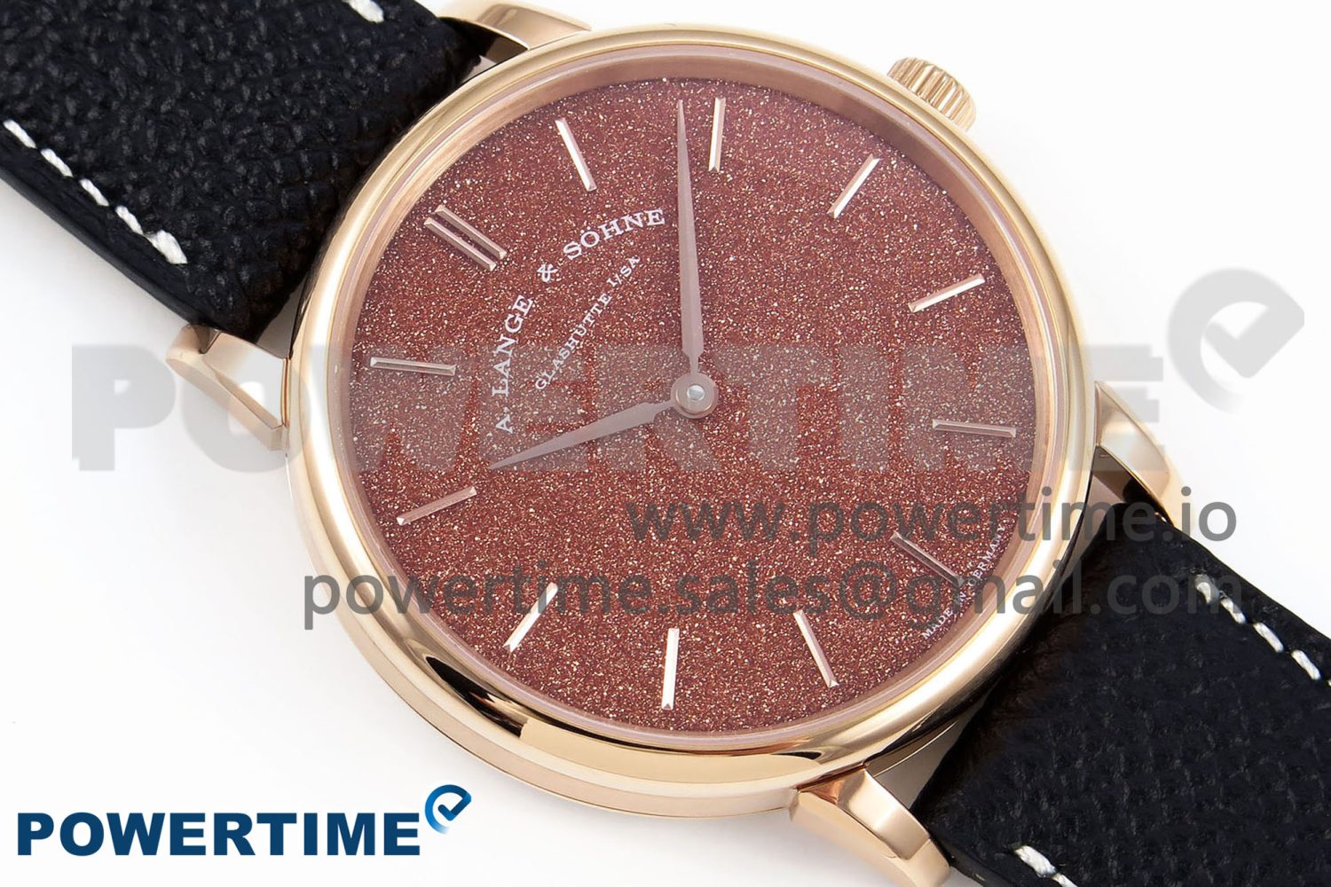 Saxonia Thin RG F8F Edition Orange Dial on Black Leather Strap A23J - Image 3