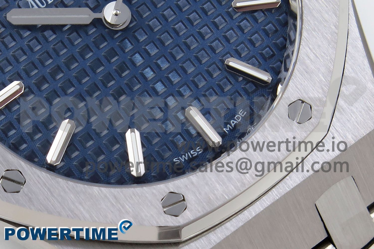 Lady Royal Oak 33mm 67651 SS ZF 1:1 Best Edition Blue Textured Dial on SS Bracelet RONDA Quartz - Image 5