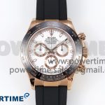 Daytona 116515 QF 1:1 Best Edition White Dial on Oysterflex Strap SH4130 V3 (Gain Weight)