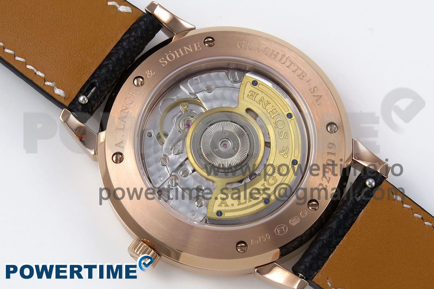Saxonia Thin RG F8F Edition Orange Dial on Black Leather Strap A23J - Image 8