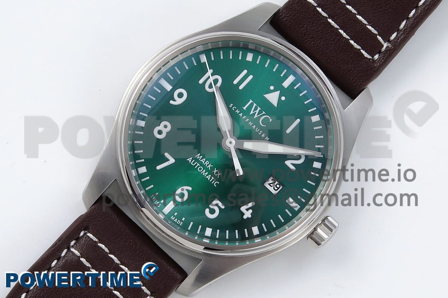 Pilot Mark XX BLSF 1:1 Best Edition Green Dial on Brown Leather Strap MIYOTA 9015 - Image 2