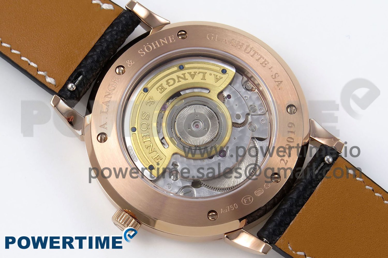 Saxonia Thin RG F8F Edition Orange Dial on Black Leather Strap A23J - Image 9