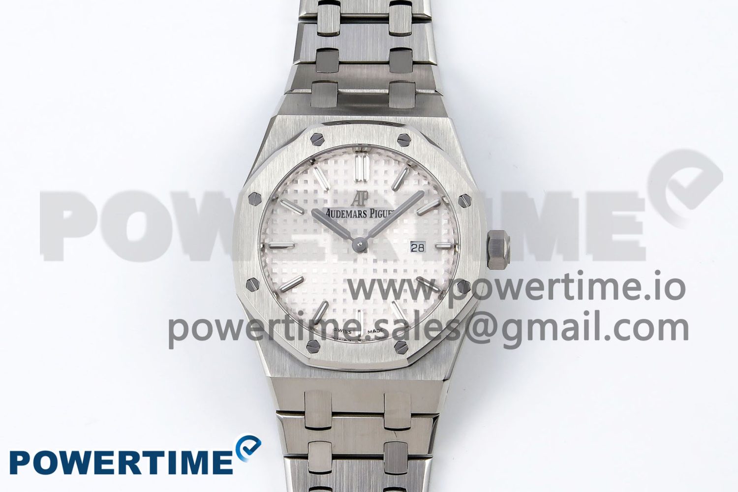 Lady Royal Oak 33mm 67651 SS ZF 1:1 Best Edition White Textured Dial on SS Bracelet RONDA Quartz - Image 1