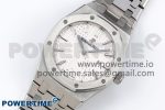 Lady Royal Oak 33mm 67651 SS ZF 1:1 Best Edition White Textured Dial on SS Bracelet RONDA Quartz - Image 2