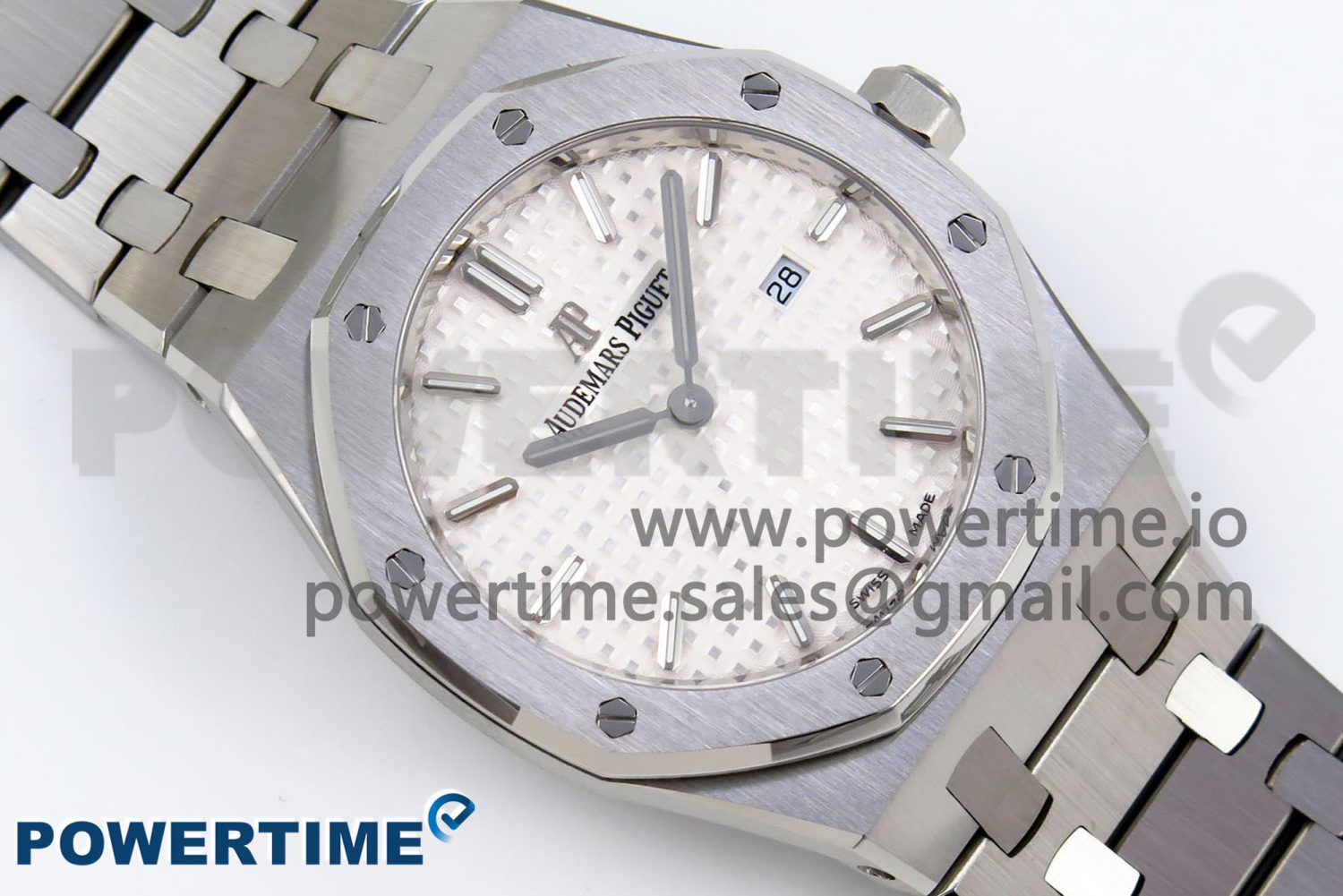 Lady Royal Oak 33mm 67651 SS ZF 1:1 Best Edition White Textured Dial on SS Bracelet RONDA Quartz - Image 3
