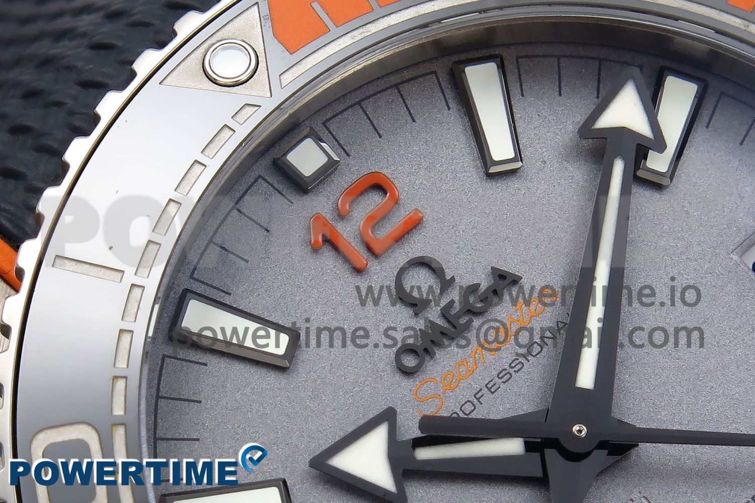Planet Ocean 43.5mm SS VSF 1:1 Best Edition Black/Orange Bezel Gray Dial on Nylon Strap A8900 Super Clone V2 - Image 4