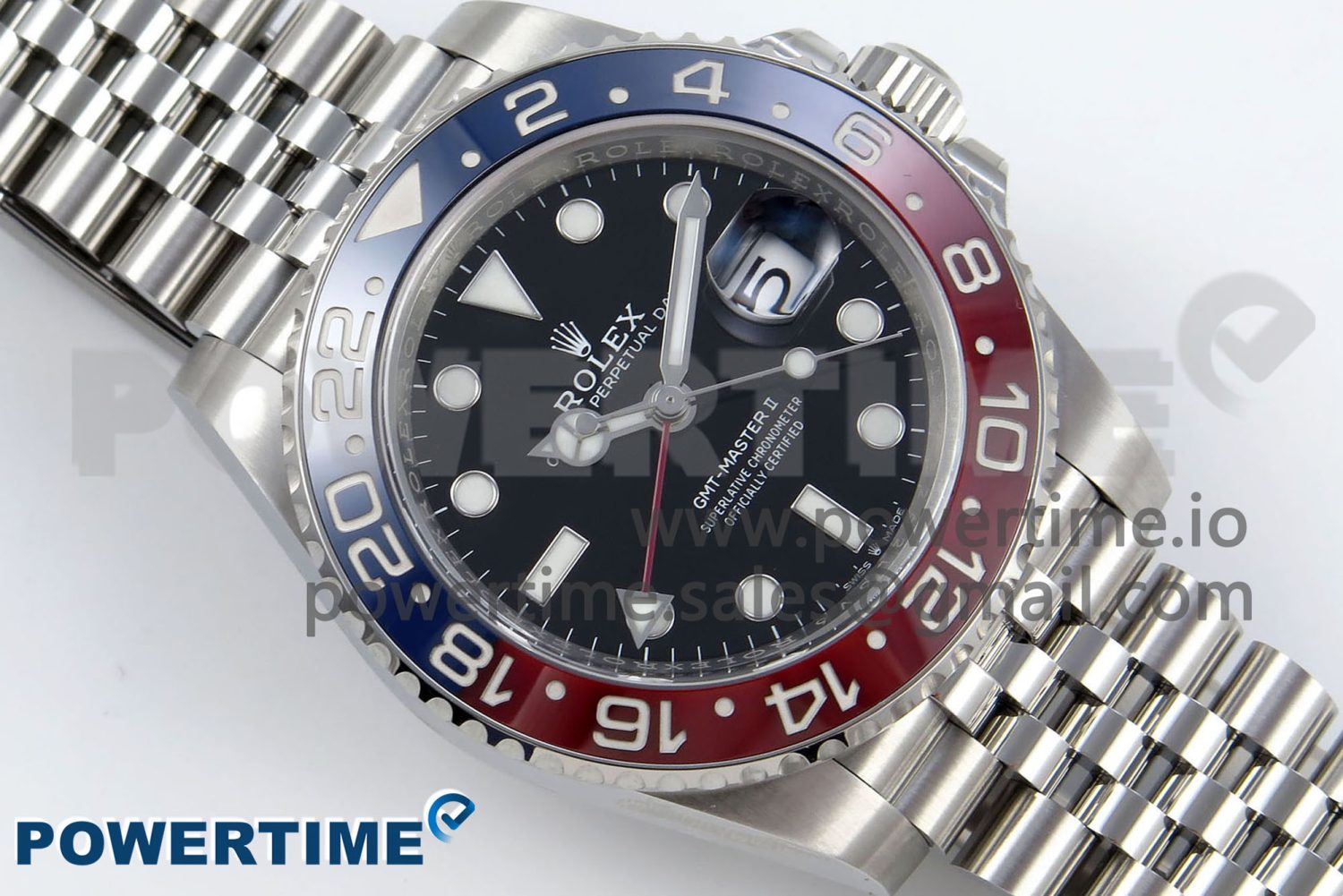GMT-Master II 126710 BLRO Red/Blue Ceramic 904L Steel Clean Factory Best Edition on Jubilee Bracelet DD3285 V2 - Image 3