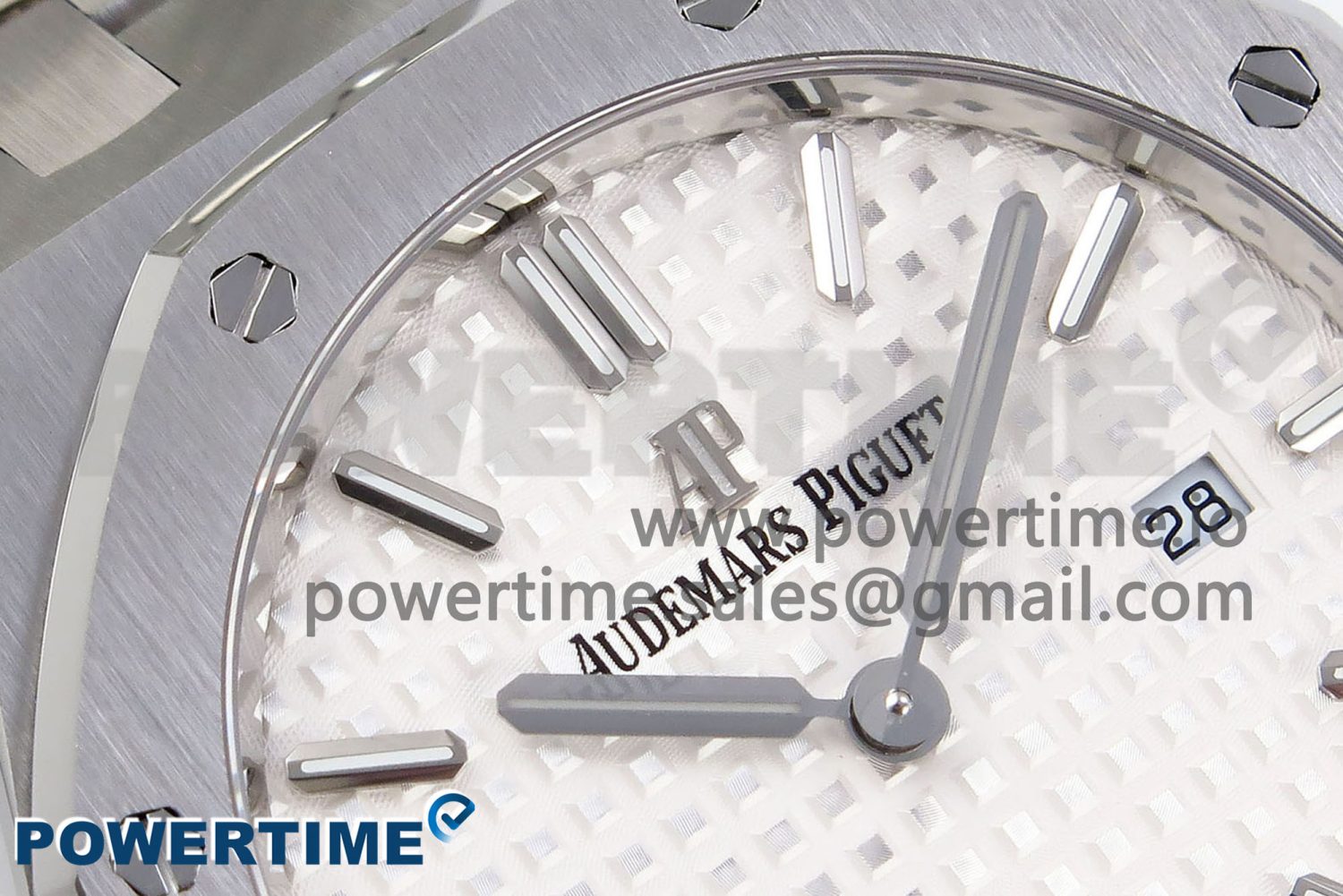 Lady Royal Oak 33mm 67651 SS ZF 1:1 Best Edition White Textured Dial on SS Bracelet RONDA Quartz - Image 4