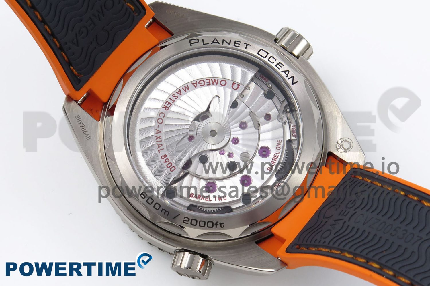 Planet Ocean 43.5mm SS VSF 1:1 Best Edition Black/Orange Bezel Gray Dial on Nylon Strap A8900 Super Clone V2 - Image 9