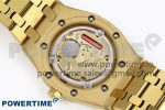 Lady Royal Oak 33mm 67651 Diamonds Bezel YG ZF 1:1 Best Edition White Textured Dial on YG Bracelet RONDA Quartz - Image 9