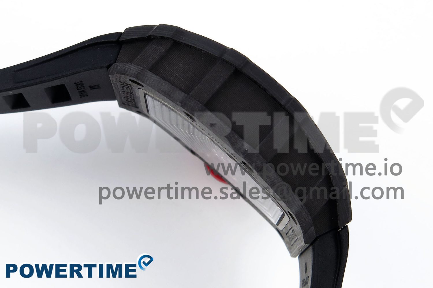 RM035 Black Carbon SONIC Best Edition Skeleton Dial on Black Rubber Strap Clone RMUL2 - Image 7