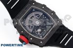 RM035 Black Carbon SONIC Best Edition Skeleton Dial on Black Rubber Strap Clone RMUL2 - Image 8