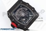 RM035 Black Carbon SONIC Best Edition Skeleton Dial on White Rubber Strap Clone RMUL2 - Image 8