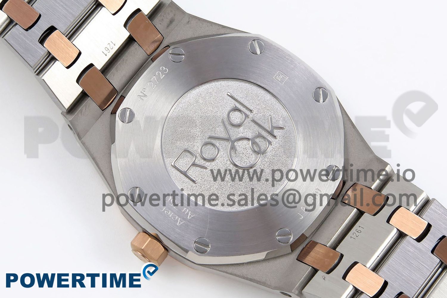 Lady Royal Oak 33mm 67651 SS/RG ZF 1:1 Best Edition White Textured Dial on SS/RG Bracelet RONDA Quartz - Image 8