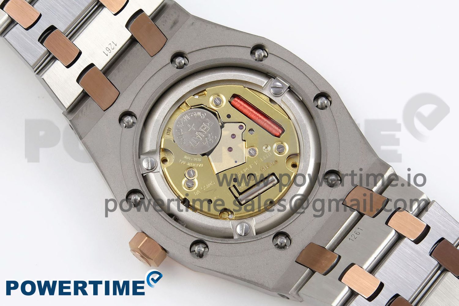 Lady Royal Oak 33mm 67651 SS/RG ZF 1:1 Best Edition White Textured Dial on SS/RG Bracelet RONDA Quartz - Image 9