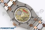 Lady Royal Oak 33mm 67651 Diamonds bezel SS/RG ZF 1:1 Best Edition White Textured Dial on SS/RG Bracelet RONDA Quartz - Image 9